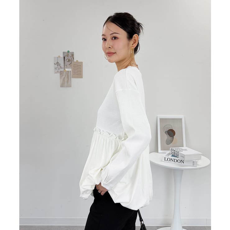 ペプラム切替バルーントップス | atONE | 詳細画像20 