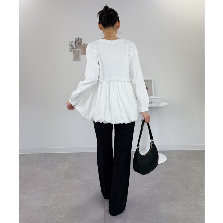 ペプラム切替バルーントップス | atONE | 詳細画像24 