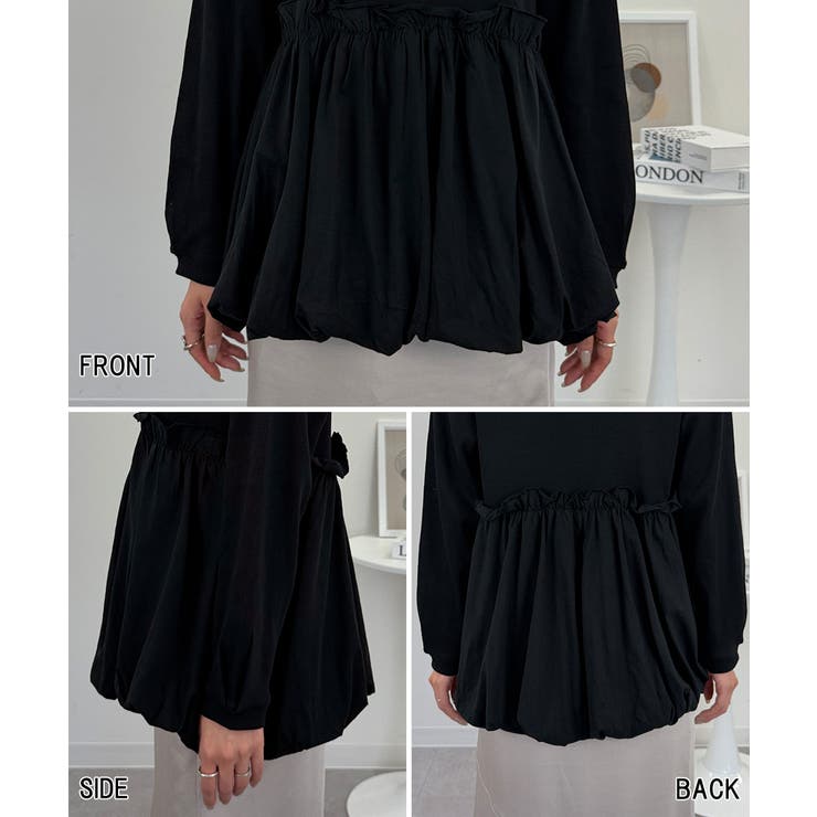 ペプラム切替バルーントップス | atONE | 詳細画像30 