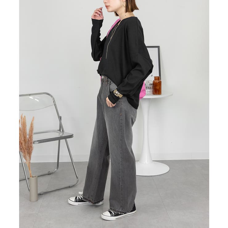 ドルマンスリーブVネックTシャツ | atONE | 詳細画像13 