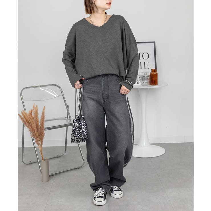 ドルマンスリーブVネックTシャツ | atONE | 詳細画像24 