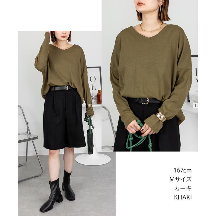 ドルマンスリーブVネックTシャツ | atONE | 詳細画像61 