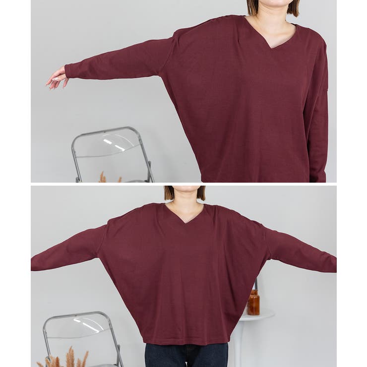 ドルマンスリーブVネックTシャツ | atONE | 詳細画像67 