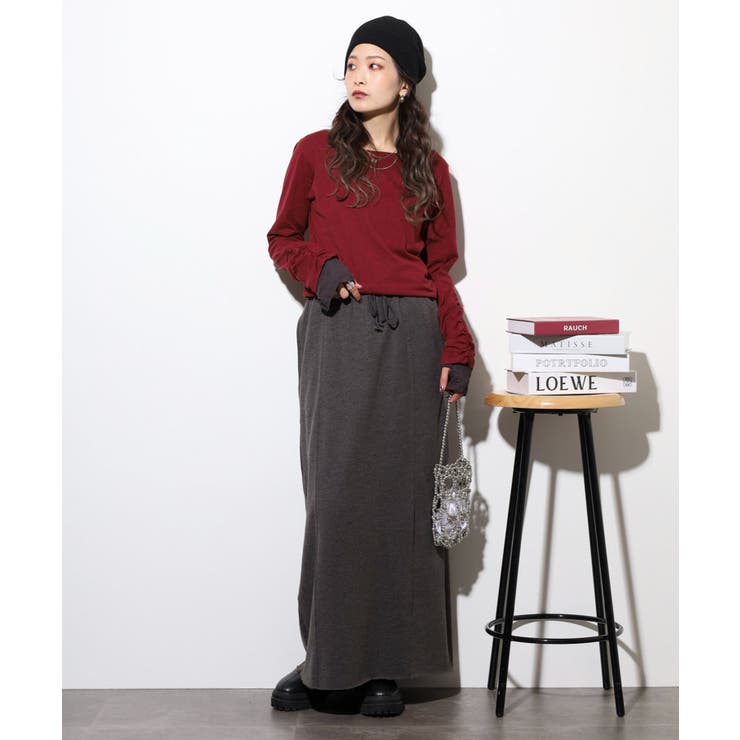 ミニ裏毛セミタイトマキシスカート | atONE | 詳細画像20 