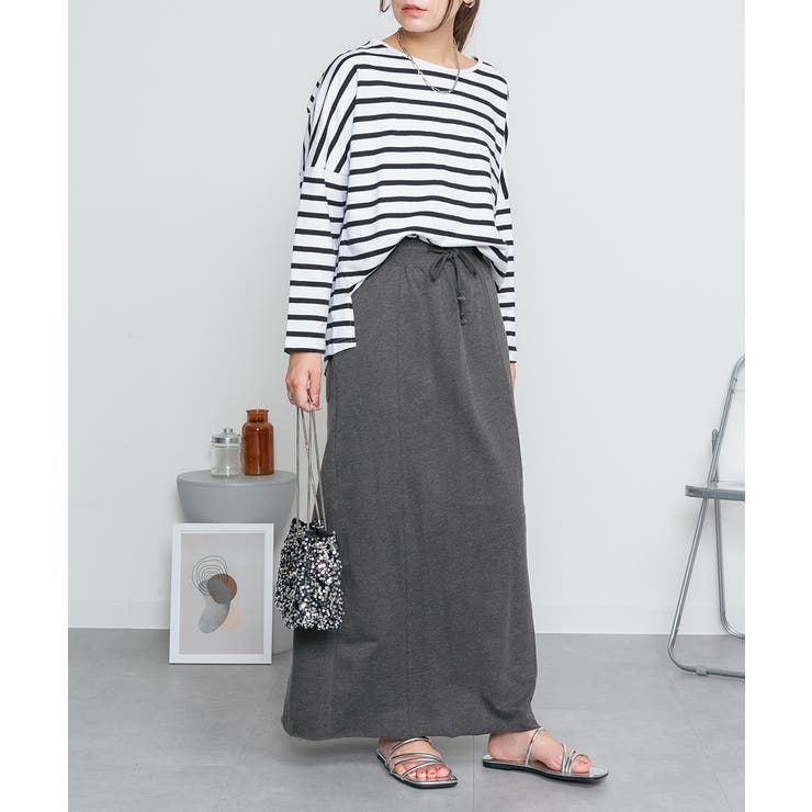 ミニ裏毛セミタイトマキシスカート | atONE | 詳細画像39 