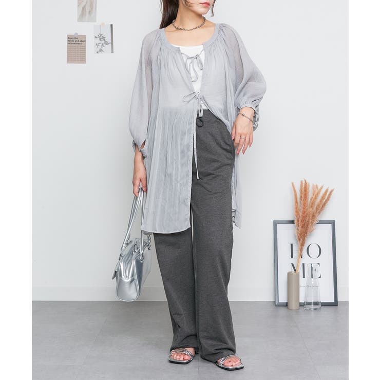 ミニ裏毛セミフレアパンツ | atONE | 詳細画像32 