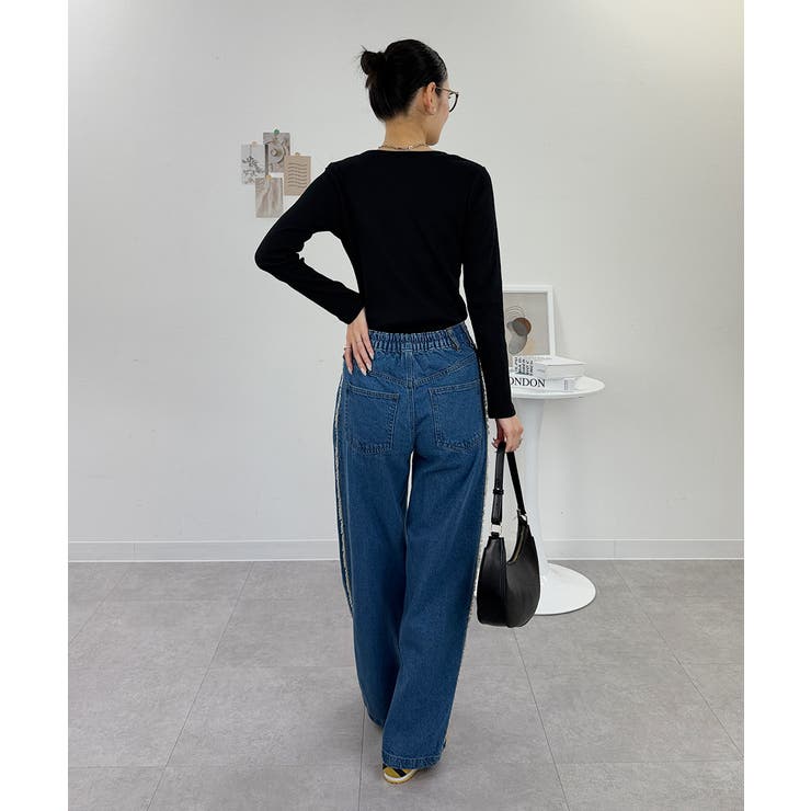 袖口ボタンリブロングTシャツ | atONE | 詳細画像9 