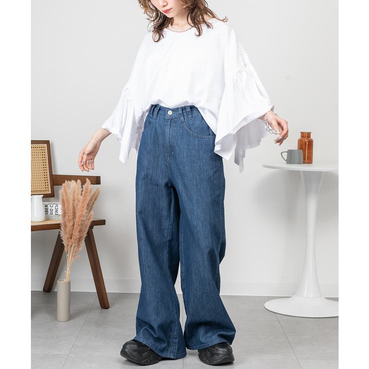 ドロップショルダーギャザースリーブカットソー | atONE | 詳細画像30 