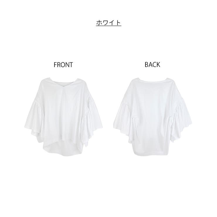 ドロップショルダーギャザースリーブカットソー | atONE | 詳細画像35 