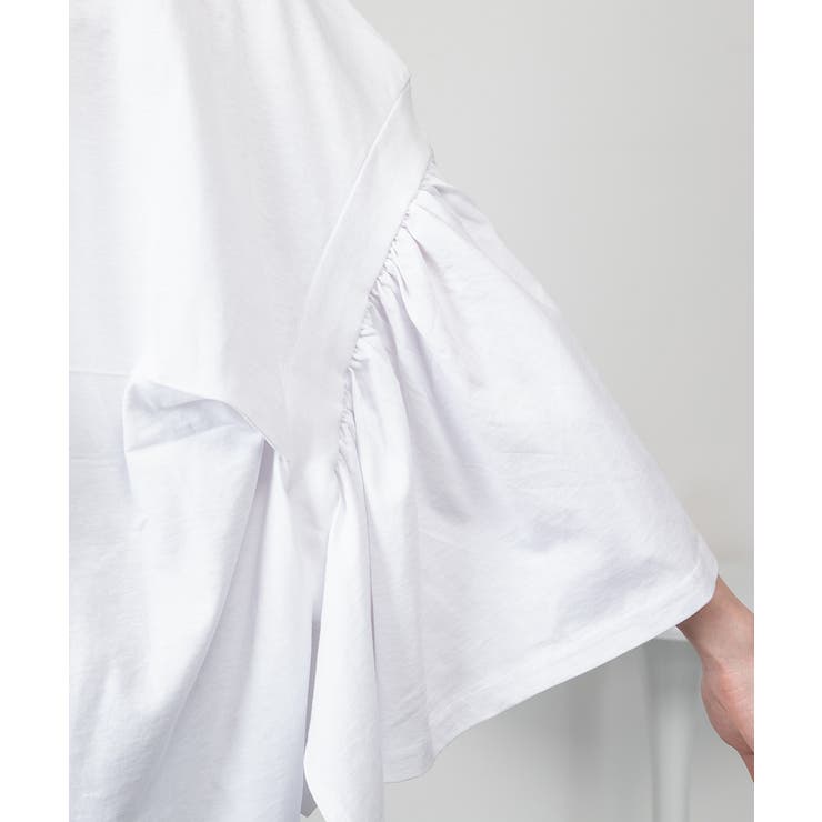 ドロップショルダーギャザースリーブカットソー | atONE | 詳細画像40 