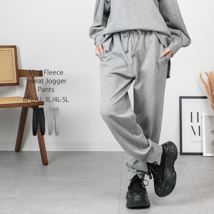 杢グレー | ミニ裏毛スウェットジョガーパンツ | atONE