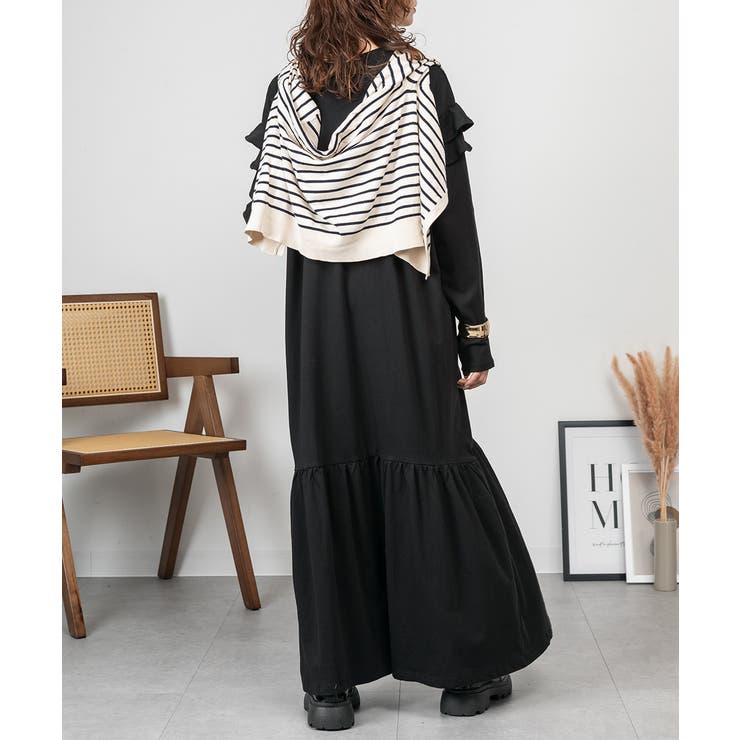 ダブルフリル長袖ワンピース | atONE | 詳細画像10 