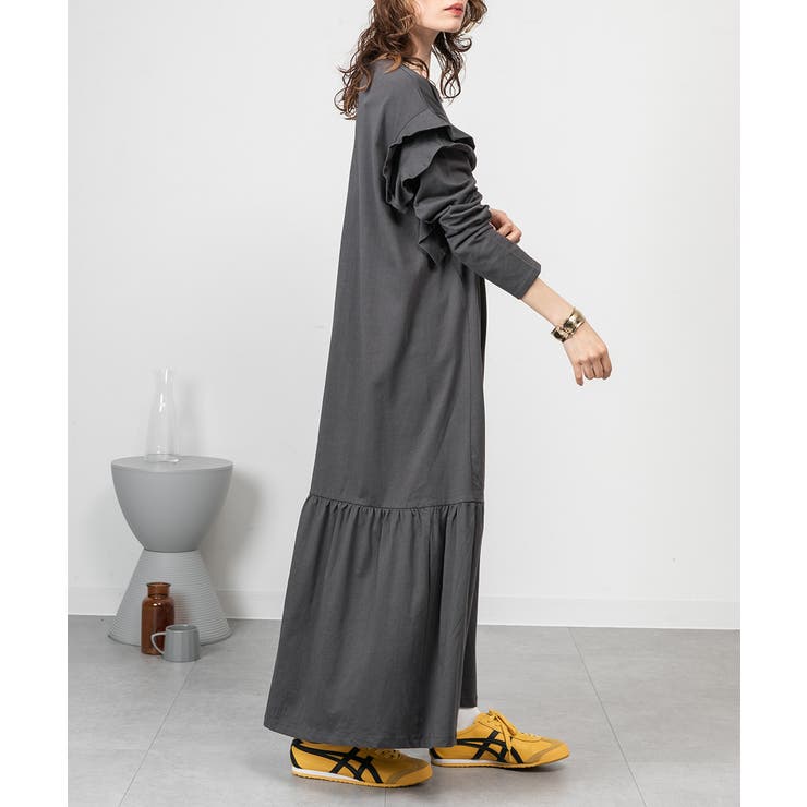 ダブルフリル長袖ワンピース | atONE | 詳細画像16 