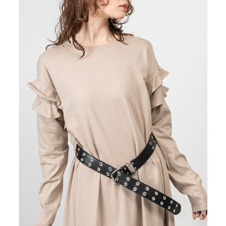 ダブルフリル長袖ワンピース | atONE | 詳細画像18 