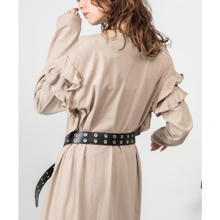 ダブルフリル長袖ワンピース | atONE | 詳細画像21 