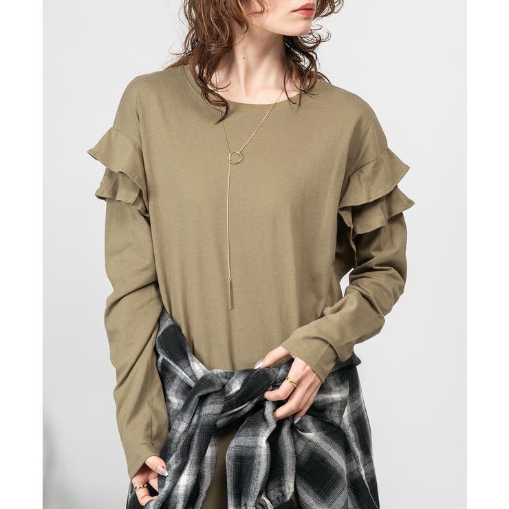 ダブルフリル長袖ワンピース | atONE | 詳細画像25 