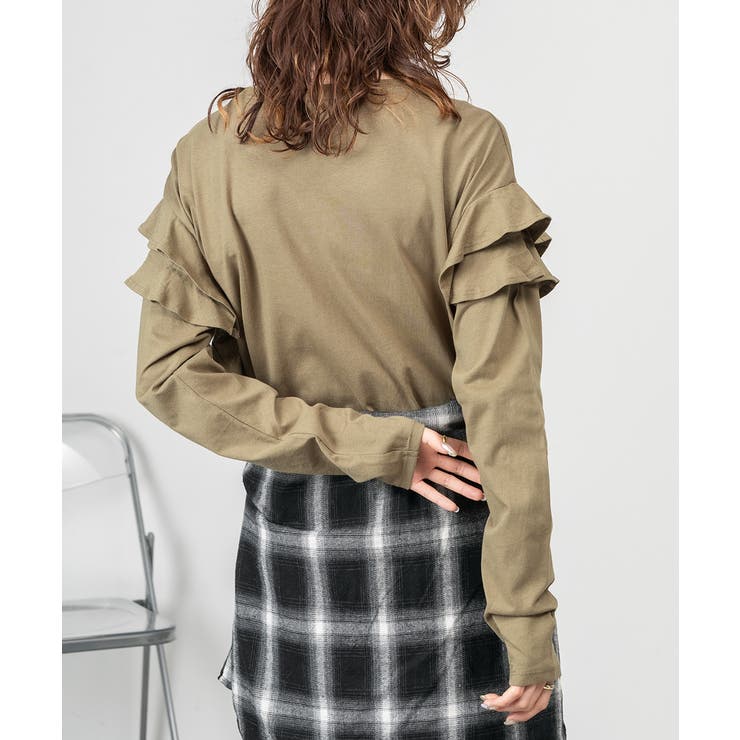 ダブルフリル長袖ワンピース | atONE | 詳細画像28 