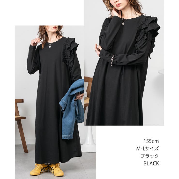 片袖フリルワンピース | atONE | 詳細画像1 