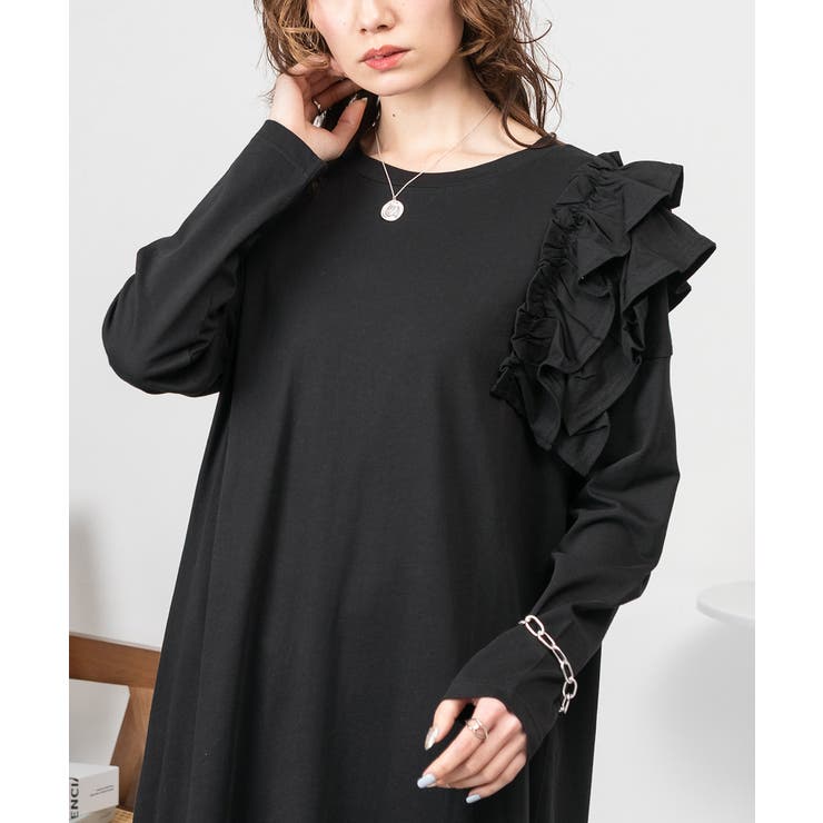 片袖フリルワンピース | atONE | 詳細画像3 