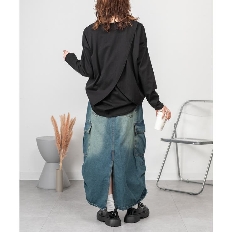 バックダブル長袖Tシャツ | atONE | 詳細画像9 