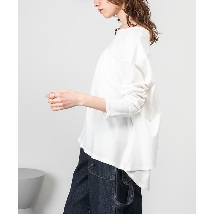 バックダブル長袖Tシャツ | atONE | 詳細画像12 