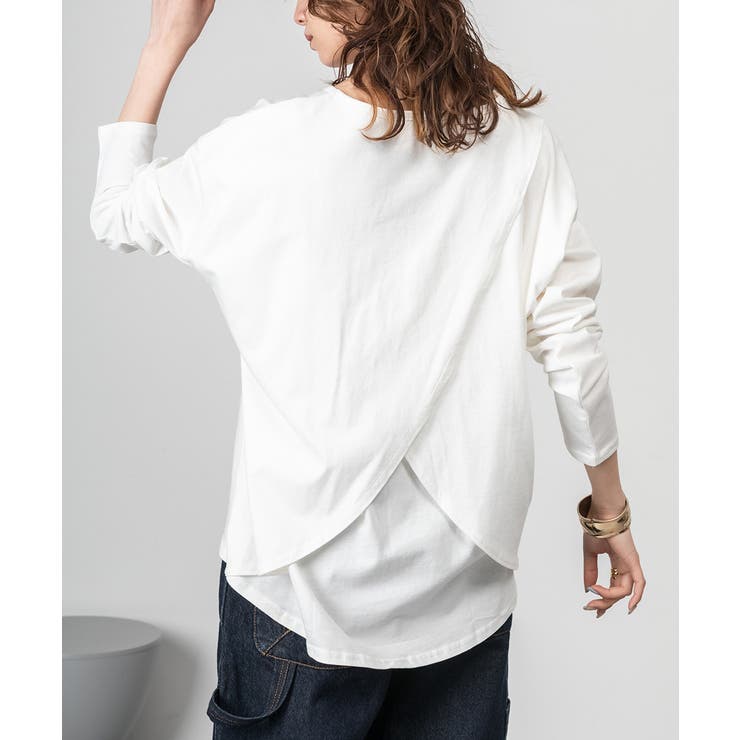 バックダブル長袖Tシャツ | atONE | 詳細画像13 