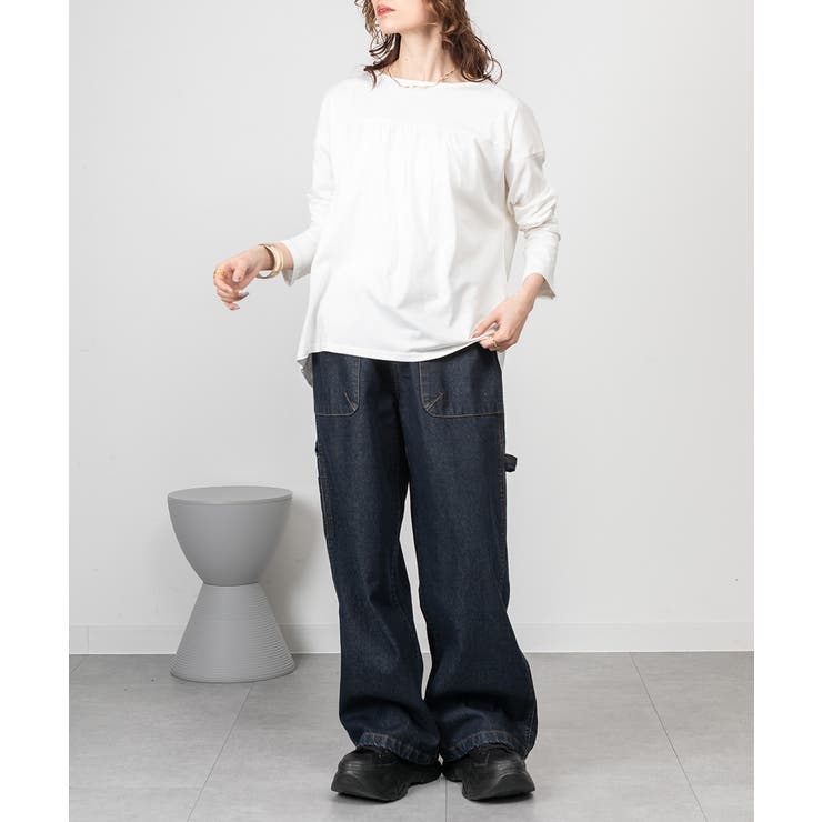 バックダブル長袖Tシャツ | atONE | 詳細画像14 