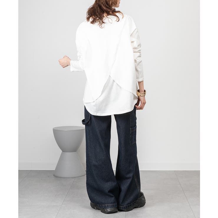 バックダブル長袖Tシャツ | atONE | 詳細画像16 