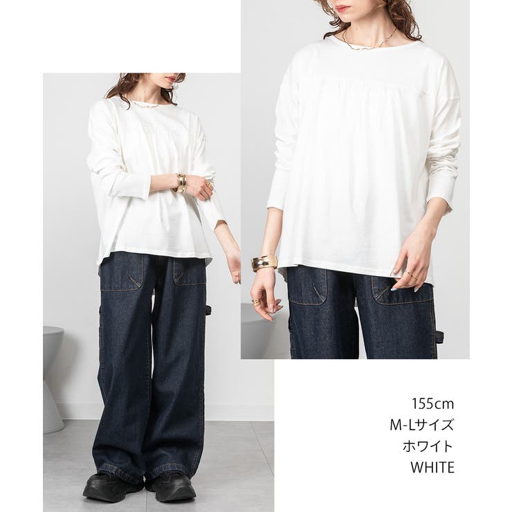 バックダブル長袖Tシャツ | atONE | 詳細画像2 