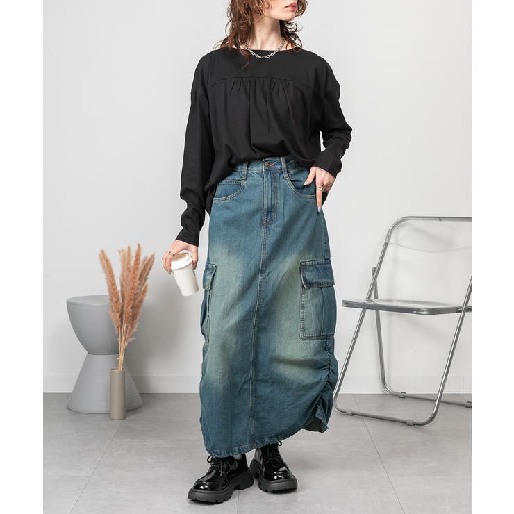 バックダブル長袖Tシャツ | atONE | 詳細画像7 