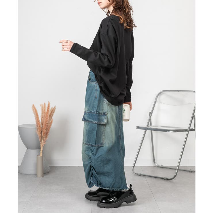 バックダブル長袖Tシャツ | atONE | 詳細画像8 