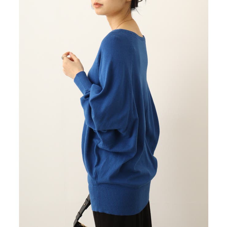 Vネックドルマン綿ニット プルオーバー セーター | atONE | 詳細画像27 
