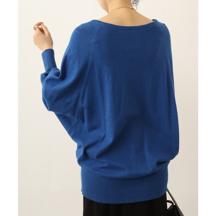 Vネックドルマン綿ニット プルオーバー セーター | atONE | 詳細画像28 