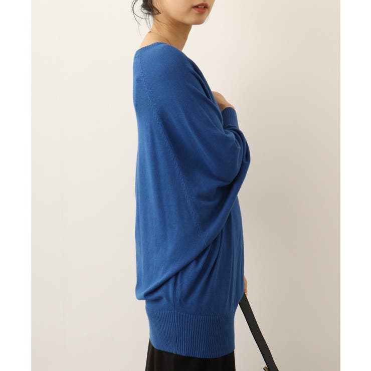 Vネックドルマン綿ニット プルオーバー セーター | atONE | 詳細画像29 
