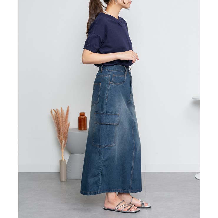 Vネックドルマン半袖綿ニット セーター カーディガン | atONE | 詳細画像21 