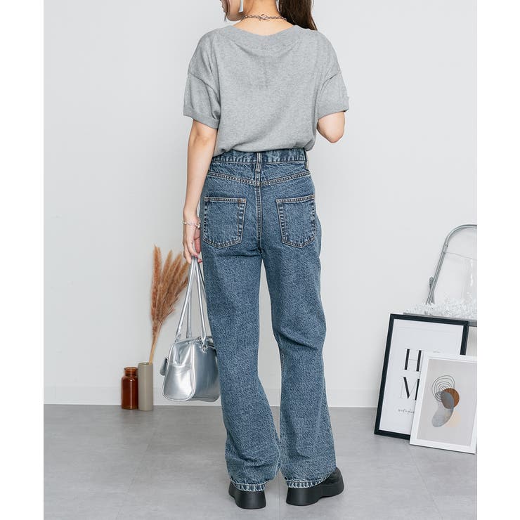 Vネックドルマン半袖綿ニット セーター カーディガン | atONE | 詳細画像29 