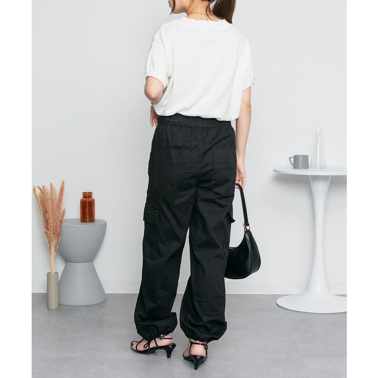 Vネックドルマン半袖綿ニット セーター カーディガン | atONE | 詳細画像57 