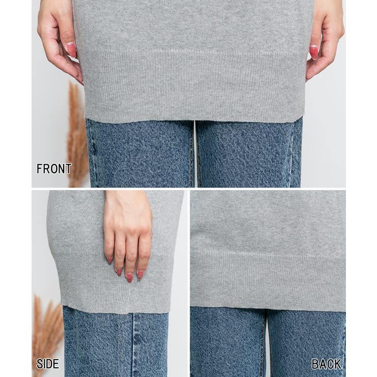 Vネックドルマン半袖綿ニット セーター カーディガン | atONE | 詳細画像62 