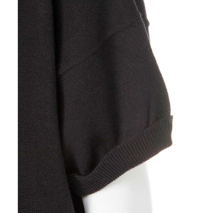 Vネックドルマン半袖綿ニット セーター カーディガン | atONE | 詳細画像9 