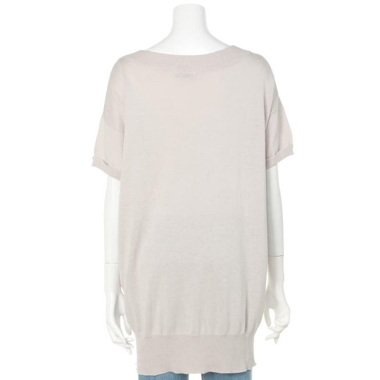 Vネックドルマン半袖綿ニット セーター カーディガン | atONE | 詳細画像18 