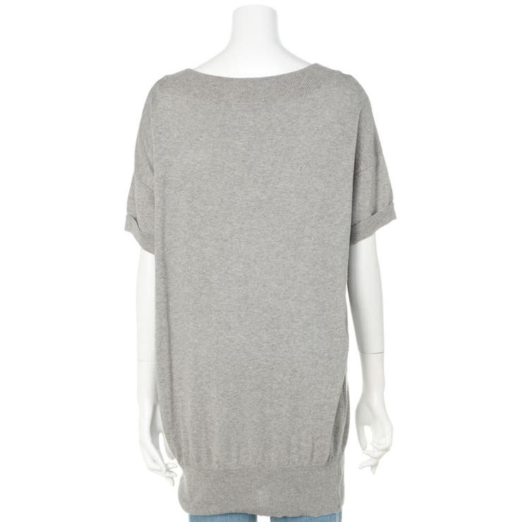 Vネックドルマン半袖綿ニット セーター カーディガン | atONE | 詳細画像23 