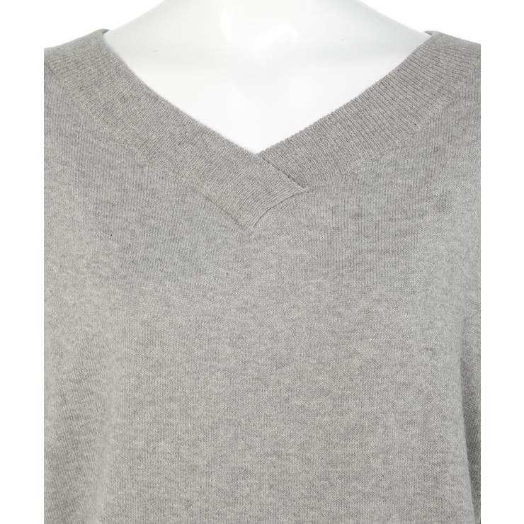 Vネックドルマン半袖綿ニット セーター カーディガン | atONE | 詳細画像24 