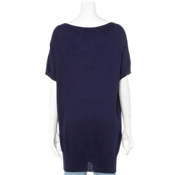 Vネックドルマン半袖綿ニット セーター カーディガン | atONE | 詳細画像28 