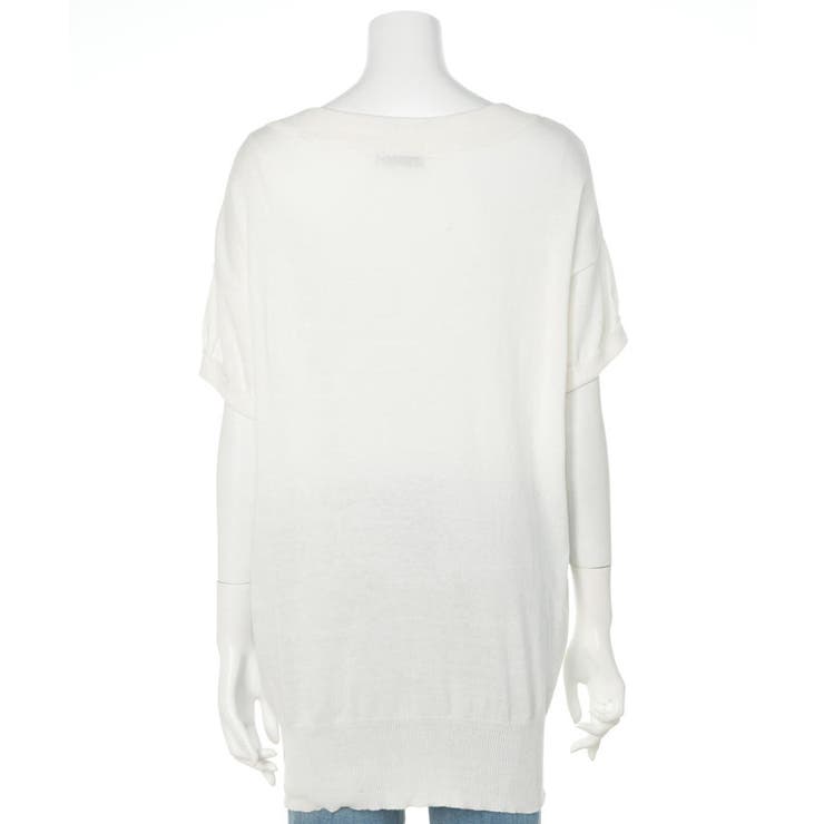 Vネックドルマン半袖綿ニット セーター カーディガン | atONE | 詳細画像33 