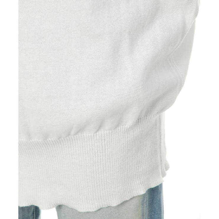 Vネックドルマン半袖綿ニット セーター カーディガン | atONE | 詳細画像36 