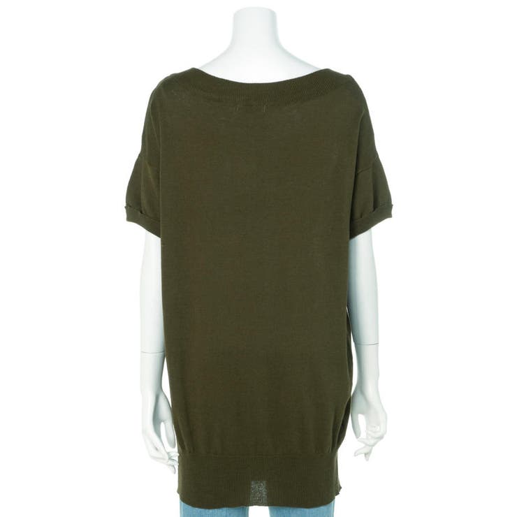 Vネックドルマン半袖綿ニット セーター カーディガン | atONE | 詳細画像38 