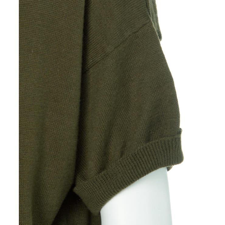 Vネックドルマン半袖綿ニット セーター カーディガン | atONE | 詳細画像40 