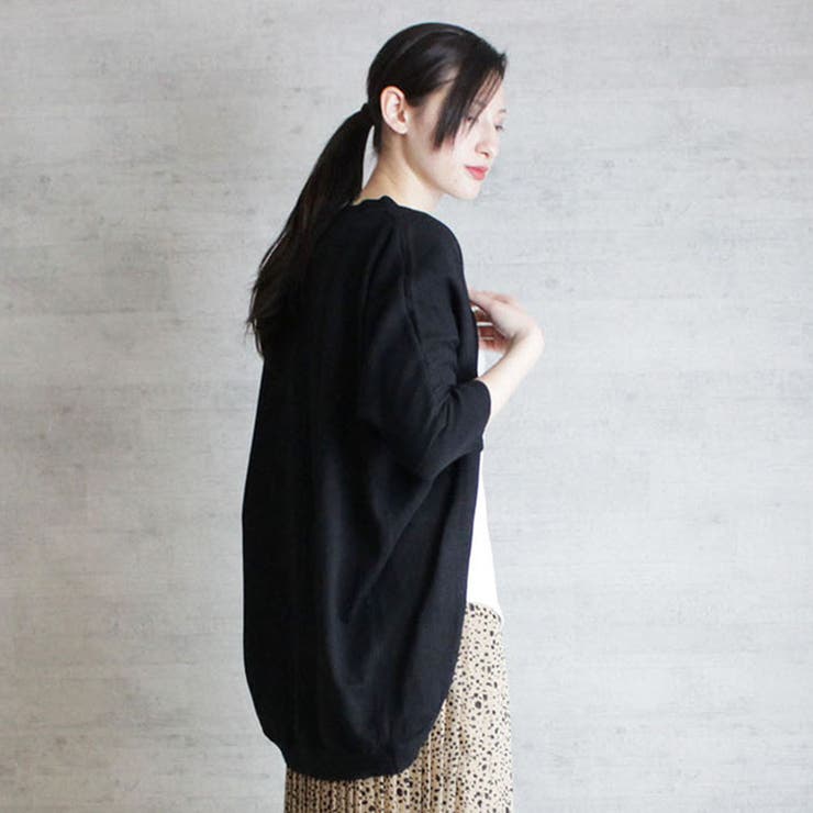 綿ニットドルマンカーディガン トップス 夏服 | atONE | 詳細画像20 