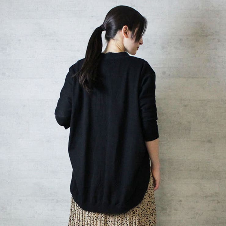綿ニットドルマンカーディガン トップス 夏服[品番：ATOW0000447