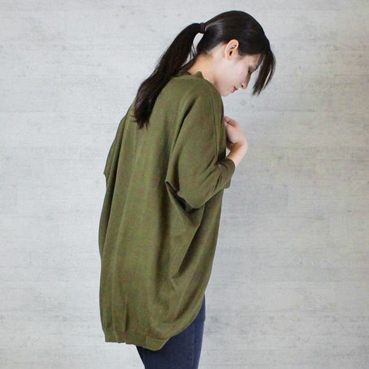 綿ニットドルマンカーディガン トップス 夏服 | atONE | 詳細画像26 